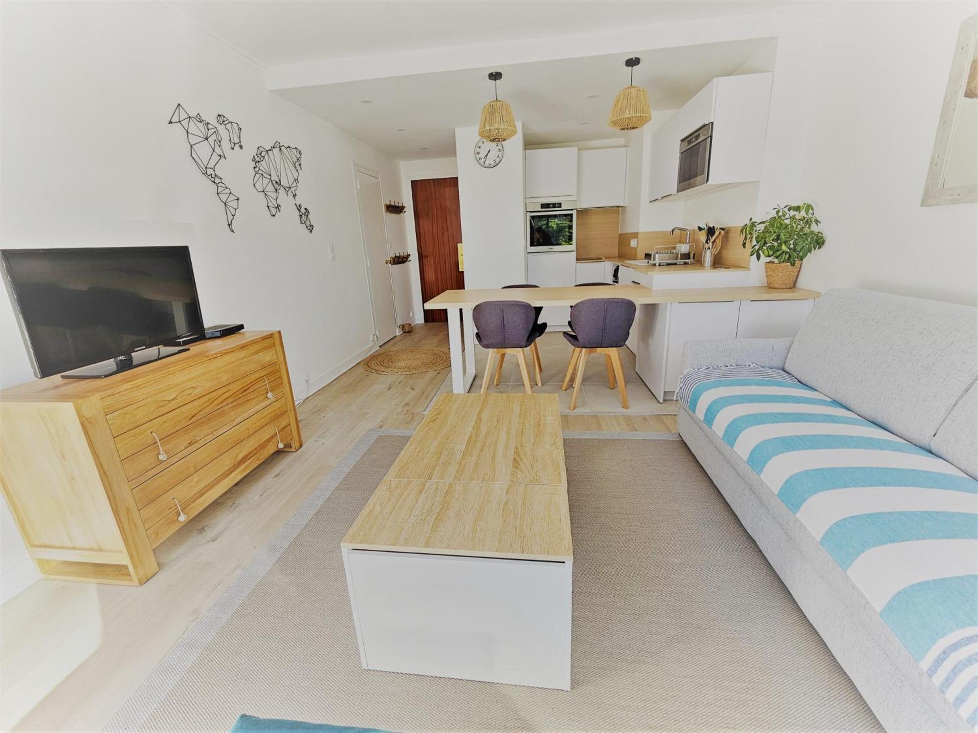 Le Capitole - Studio Plage Benoit Dans Residence Face Mer La Baule Eksteriør billede